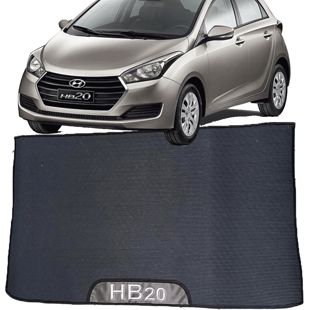TAPETE EMBORRACHADO PARA PORTA MALA MALAS ESPECIFICO DO CARRO HB20  2012 A 2019 HATCH