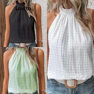 Lovito Regata Casual Com Gota De Água Simples Para Mulheres LNL41059