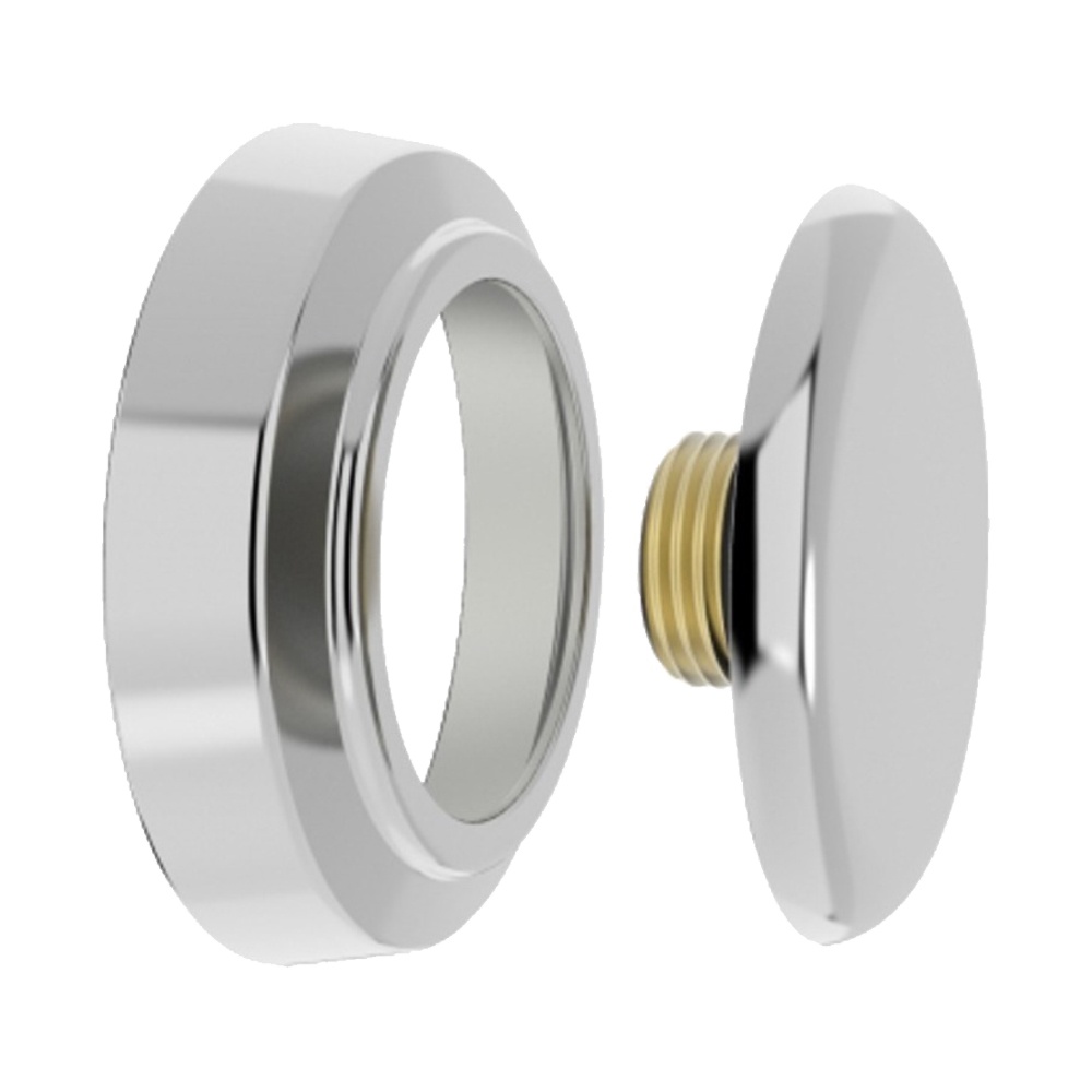 Plug Latão com Canopla Tapa Furo 1/2" Cromado Blukit