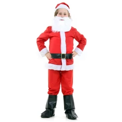 Fantasia Papai Noel Com Barriga Infantil Barba E Gorro - Natal