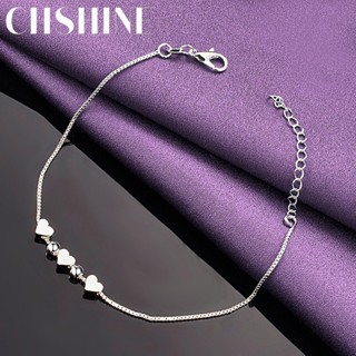CHSHINE Atacado 925 Sterling Silver Pequena Pulseira De Corrente De Coração Para Mulheres Festa De Casamento Fashion Charm Jewelry em Oferta na Shopee