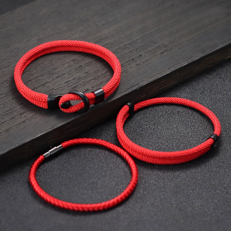 Nova Moda Pulseira Homem Bracelete Lucky Red Cord Chain Beach Pulseiras De Tecido Náutico Lazer Acessórios De Ano Novo Presentes