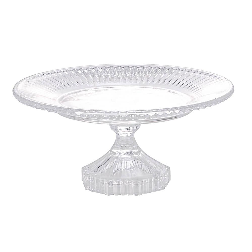 Boleira De Cristal Travessa Para Bolo Transparente Renaissance - Lyor em Oferta na Shopee