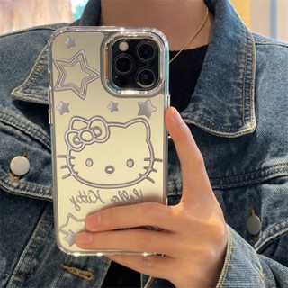 Capinha iphone 11/12/13/14/15 Pro max bonitinho Hello Kitty espelho feminina Aplicável ao iPhone 11,12,13,14,15,11PM,12PM,13PM,14PM,15PM