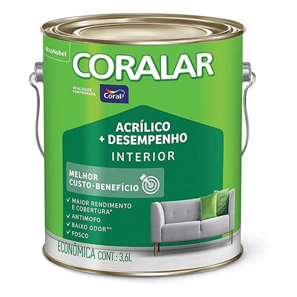Tinta Pva Acrílica Interna Coralar Gelo Fosco 3.6 litros - Coral