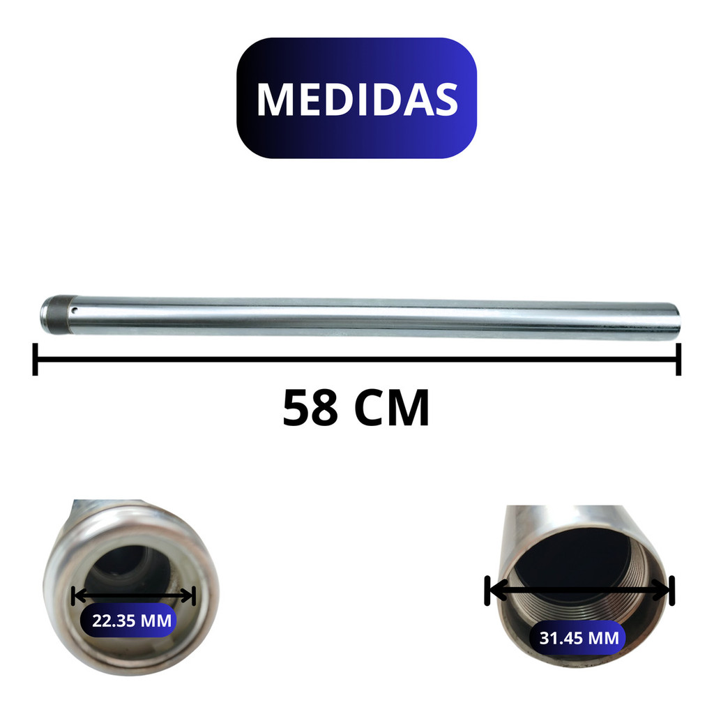 Cilindro Bengala Cb 300 Tubo Interno Com Bucha Kit C/2 Peç — imagem 2 de 2