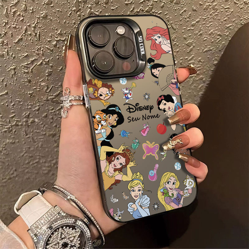 Capinha capa de Com nome personalizado Princesa Disney para Xiaomi Poco X3 X5 X6 Redmi 13c 12C  Note 10 11 13 Pro 9s - detalhe