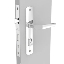 FECHADURA EXTERNA SOPRANO POPLINE RETA CROMADO ESP26 40X53