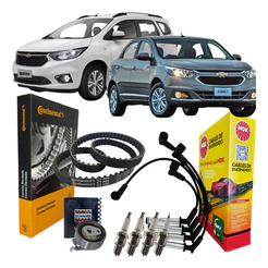 Kit Correia Tensor Cabo e Velas - GM Spin / Cobalt / Agile / Corsa / Prisma 1.0 1.4 1.8 - NGK
