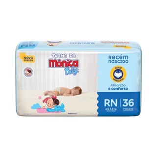 Fralda Turma da Monica Jumbo RN Pacote c/36un