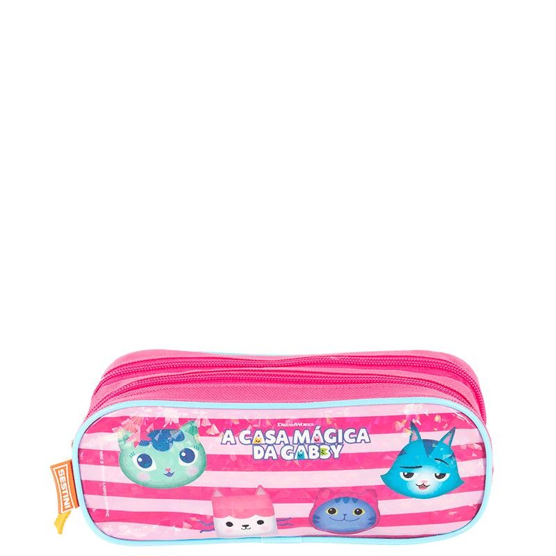 Estojo 2 Compartimentos Gabby Friendship - Colorido - Stationery