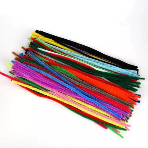 Haste De Chenille 300Un. - Limpador De Cachimbo Cor Sortido
