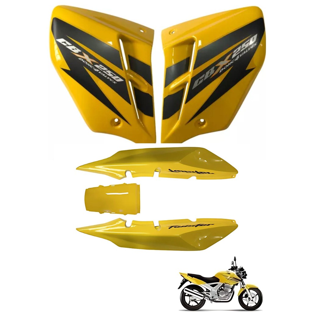 Carenagem Rabeta Aba Tanque Cbx 250 Twister Amarela 2008
