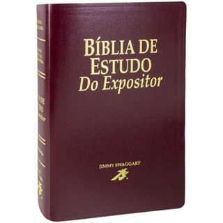 Bíblia de Estudo do Expositor | NTVE | Couro Vinho em Oferta na Shopee