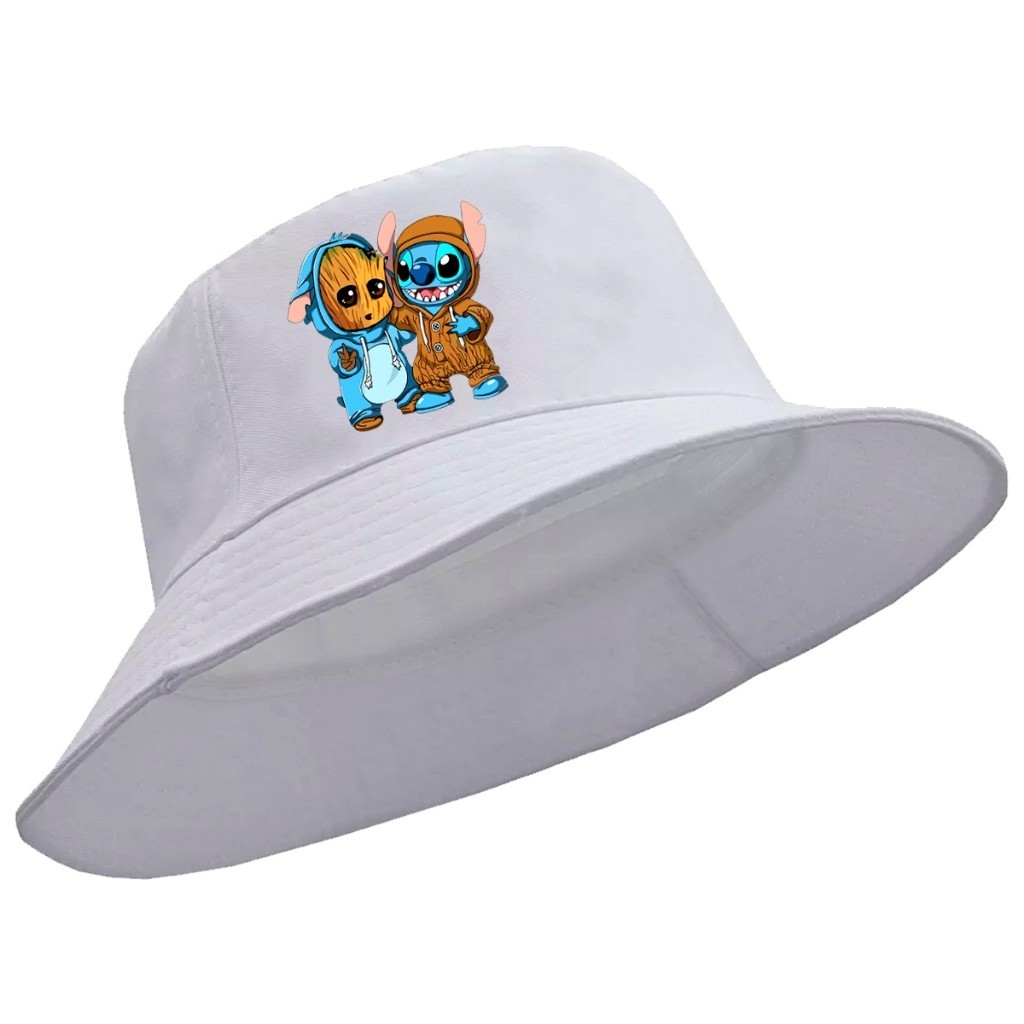 Chapéu Bucket Hat Lilo Stitch e Baby Groot New Cap - DIversas cores
