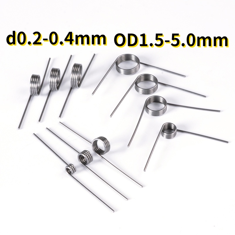 D0.2 /mm0.3mm0.4mm Mola Grande Mola de Torque Pequeno Mola de Torque Esquerda Direita Rotativa Longa Mola Curta Amarela 90 /180 Ângulo V Fio de Aço com Mola em Forma de V