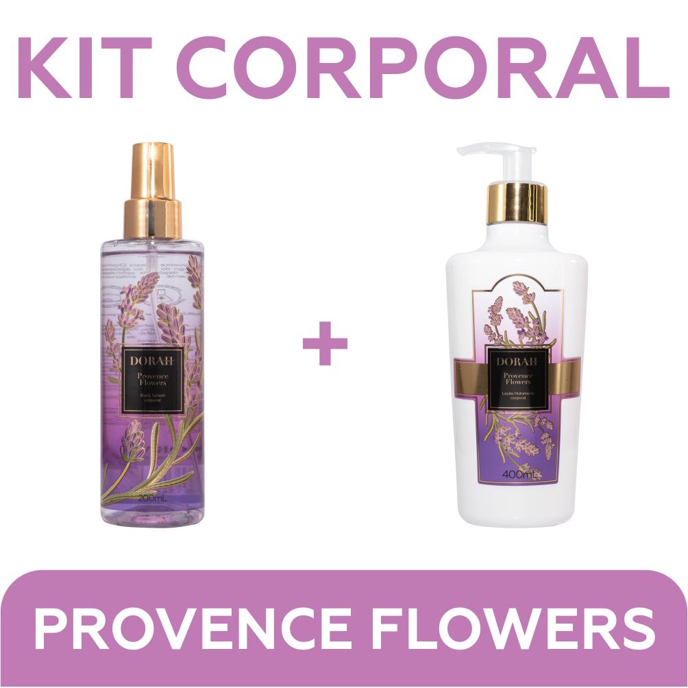 Kit Corporal - Provence Flowers (Body Splash + Loção Corporal) - Dorah Beauty & Wellness