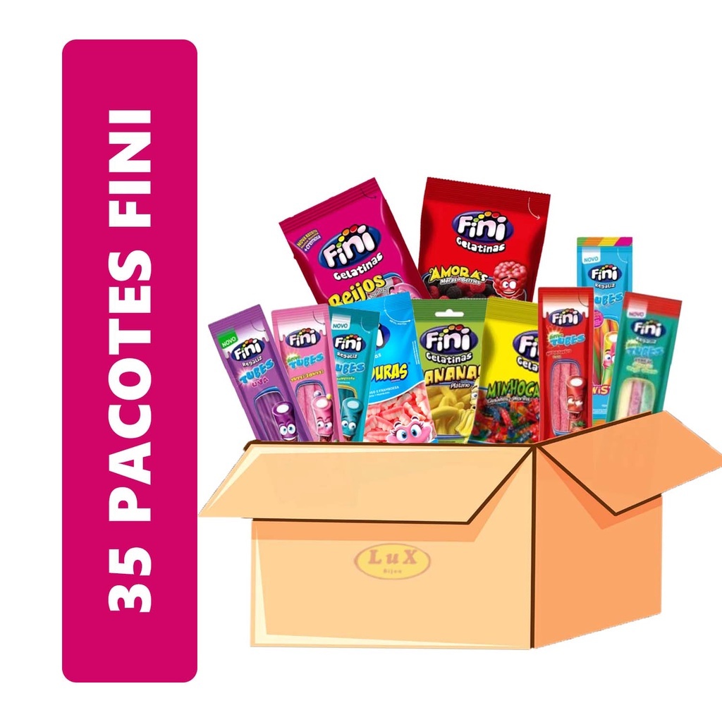 Kit com 35 pacotes Fini Sabores Variados