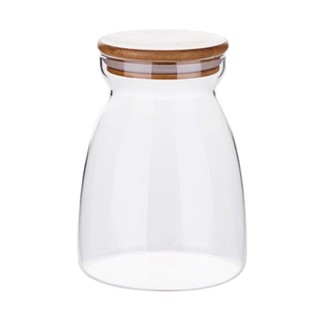 Pote Vidro Borossilicato P/ Condimentos Tampa Bambu 900ml