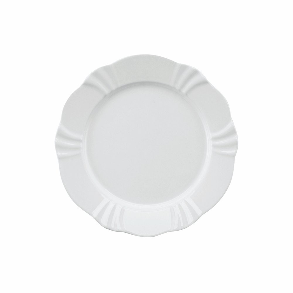 Jogo De Pratos Sobremesa Em Porcelana Soleil Com 6 Peças 23cm Oxford White
