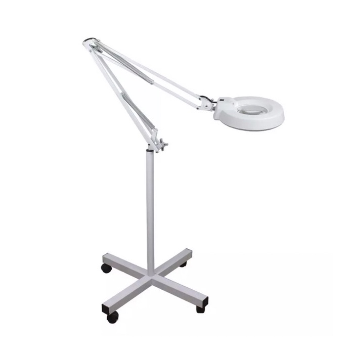 Luminária Lupa DE CHAO 5x 120  Leds Tripé Articulado Profissional Estética 24W