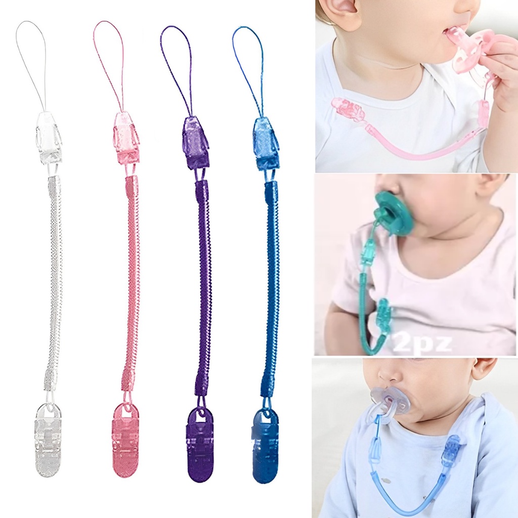 Kit 2 Prendedor De Chupeta Modelo Mola Bico Bebê compatível com Nuk Avent Lillo Mam