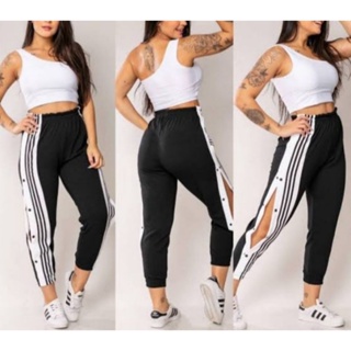Calça Jogger Feminina Fenda Botões Laterais com Punho em Oferta na Shopee