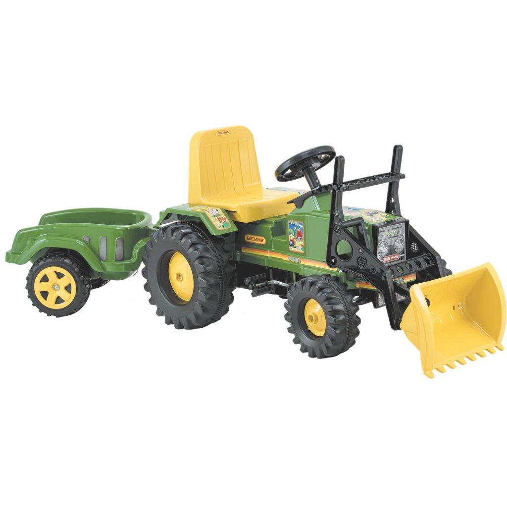 Tratorzinho de Pedal Biemme Farmer com Pa e Caçamba Verde em Oferta na Shopee