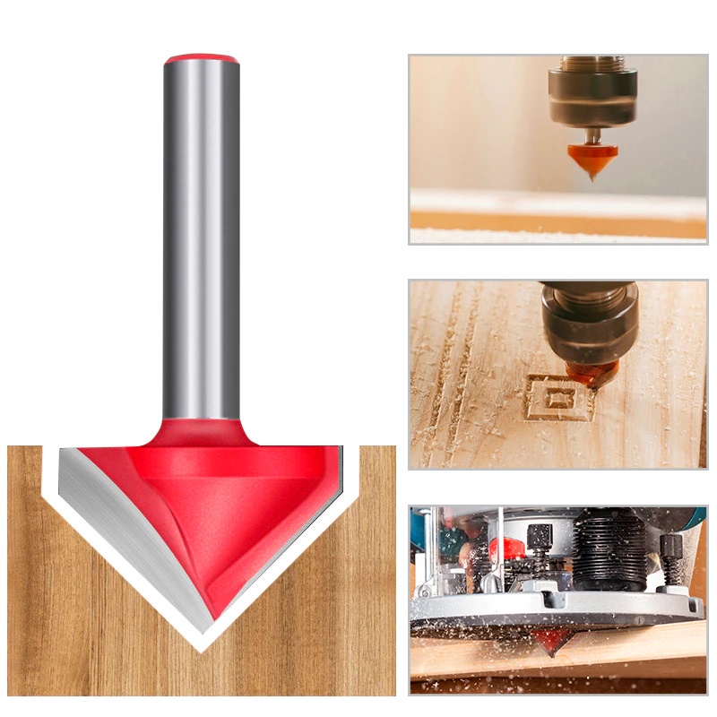 Fresa Em V Desbaste 6x16x90° Corte Madeira Cnc Router Tupia