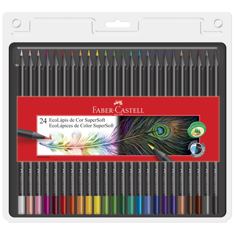 Lápis de cor SuperSoft 24 cores 120724SOFT Faber-Castell - Stationery