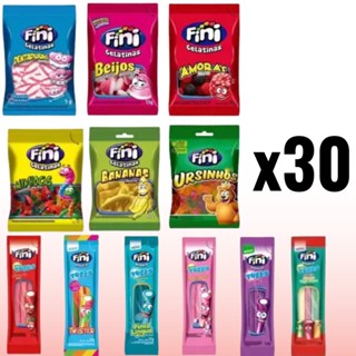 Kit 30 un Bala Fini Tubes Gelatinas Sortido 15g - Fini