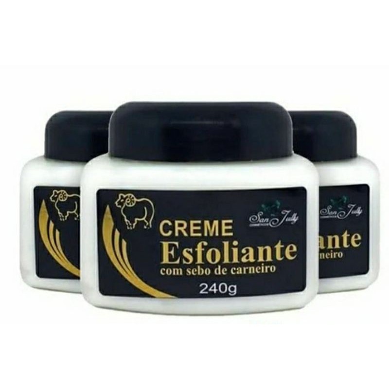 Creme Esfoliante Com Sebo De Carneiro 240g San Jully (Evita Rachaduras nos Pés)