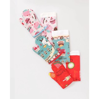 Kit Cozinha 2 Peças Luva E Pano Estampas E Cores Sortidas