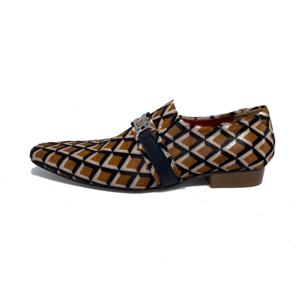Sapato Masculino Italiano em Couro Social Executivo Marrom Palace Bico Fino Ref: 339 Marrom