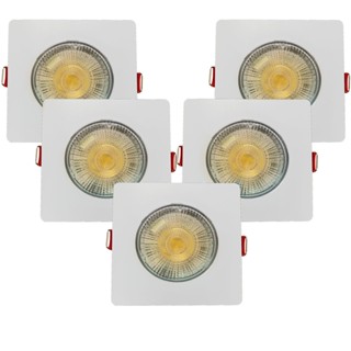 5 Spot Authentic Embutir Quadrado 5w Luz Amarela Bivolt Avant
