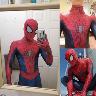Marvel The Amazing Spiderman Cosplay Homem-Aranha Zentai Traje Halloween Suit Adulto Perfeito Pontos US8A UXVO
