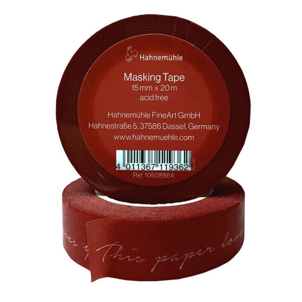 Fita de Papel para Mascaramento Hahnemühle Vermelha 1,5cm 20m