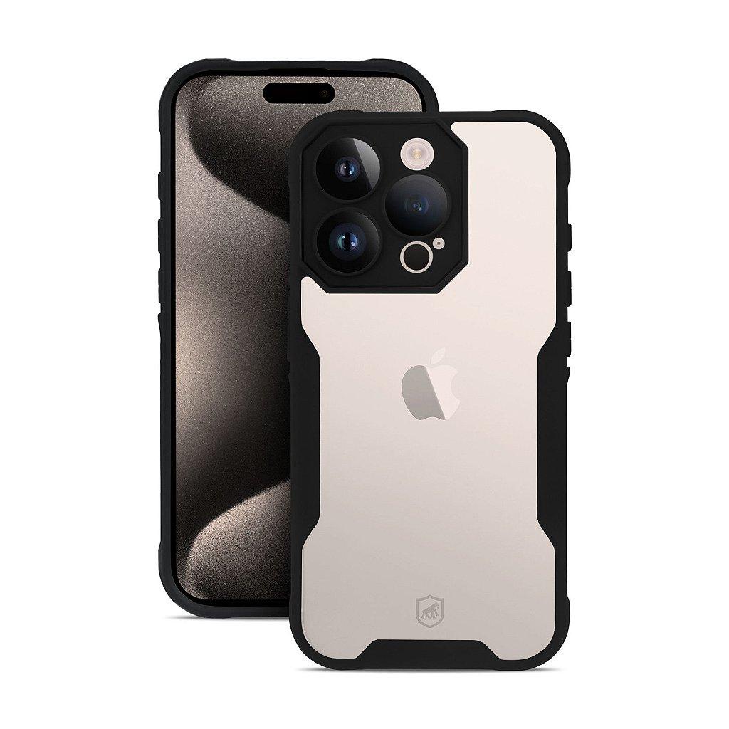 Capa Case Capinha para iPhone 15 Pro Max - Dual Sense Preta - Gshield - Mobile & Gadgets