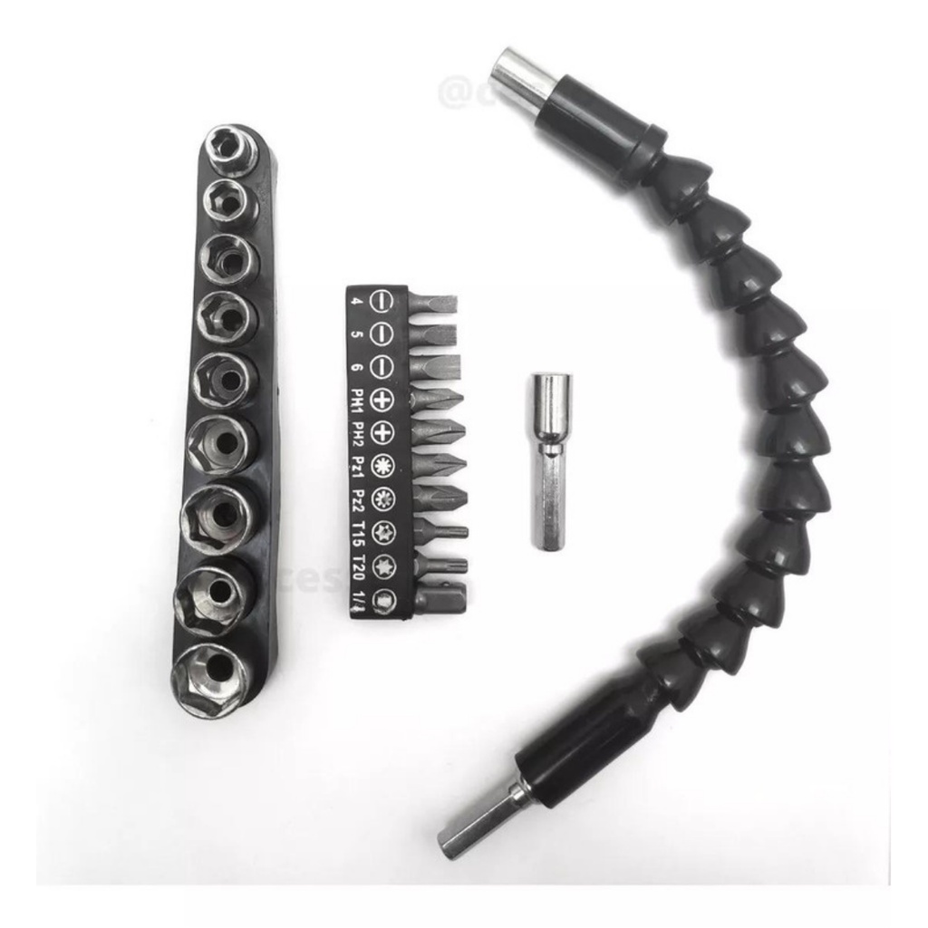Kit Extensor Prolongador Flexivel Parafusadeira Universal — imagem 2 de 2