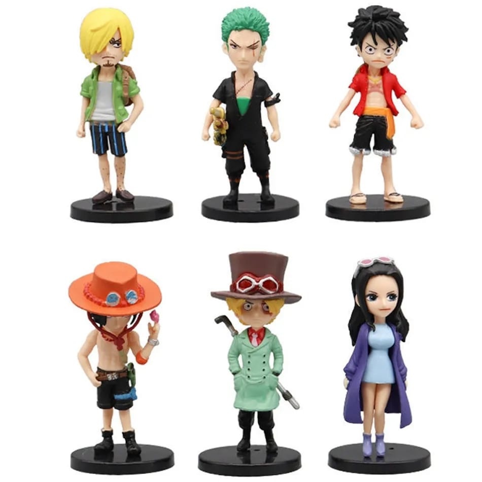 6 pçs/set Anime One Piece Action Figure Luffy Decoração Modelo Decorações Figura de ação Crianças Brinquedos Presente - Boneco