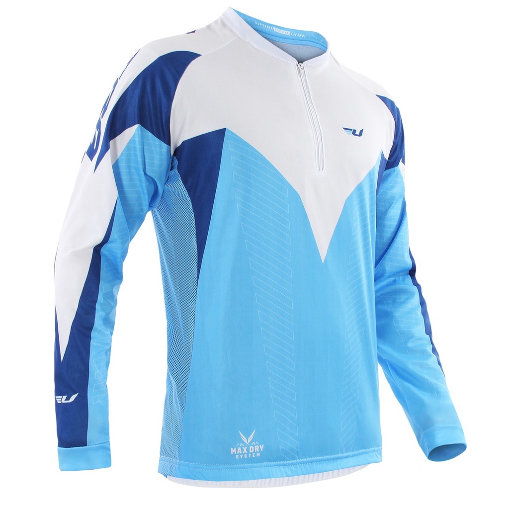 Camisa Ciclismo Manga Longa Ultra Bikes Max Dry Azul/Branco Tamanho G UCP-02AZBC-G - Sports & Outdoors