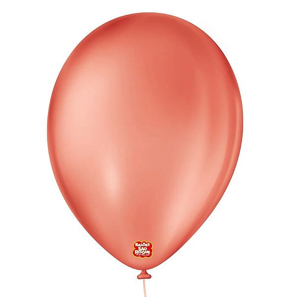 Balão de Festa Látex Liso - Coral - 50 Unidades - Balões São Roque em Oferta na Shopee