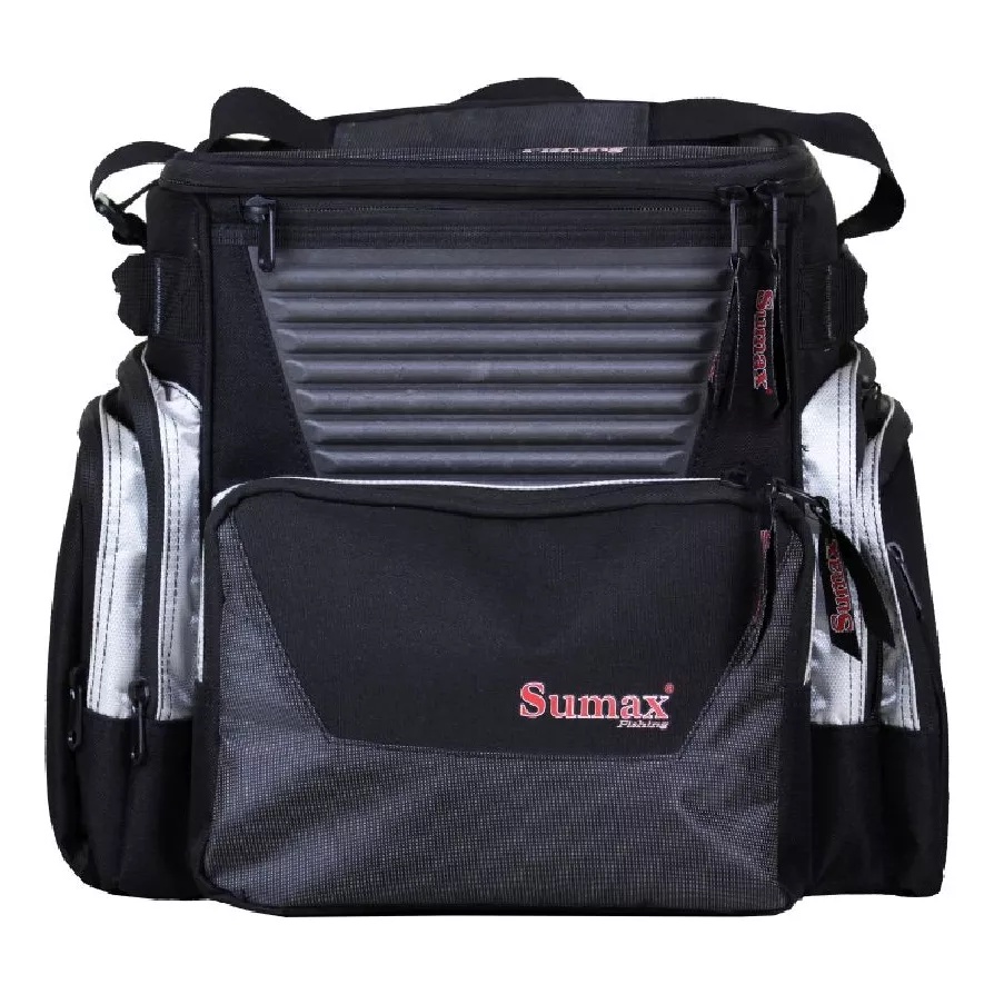 BOLSA DE PESCA MOCHILA APETRECHOS SUMAX SM-1202 - COM 3 ESTOJOS E CAPA DE CHUVA
