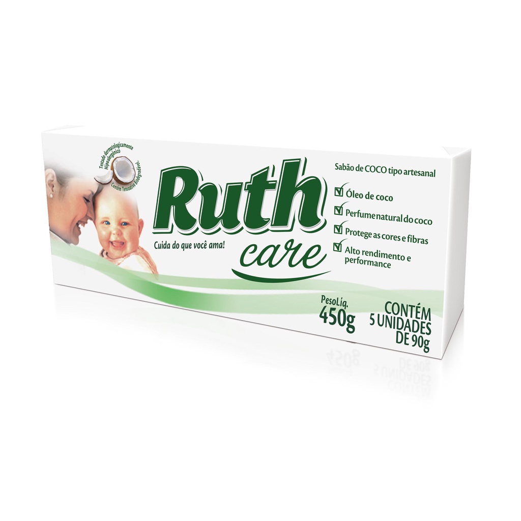 Sabão em Pedra Coco Ruth Care 5X90G