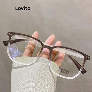 Lovito Óculos de Proteção contra Luz Azul com Gradiente de Grãos de Madeira para Mulheres LFA07302 (Café)
