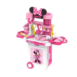 Maleta de Médico 3 em 1 Minnie Rosa + Acessórios, Kit Playset, Multikids, BR1296 (+3 anos)