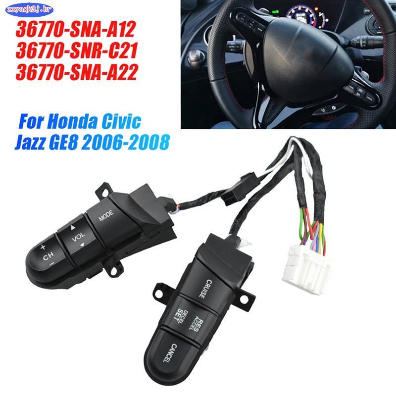 1 Interruptor PCS De Controle De Cruzeiro Do Volante Carro 36770-SNA-A12 Peças De Reposição Acessórios Para Honda Civic Jazz GE8 Botão Remoto De Áudio SNR-C21