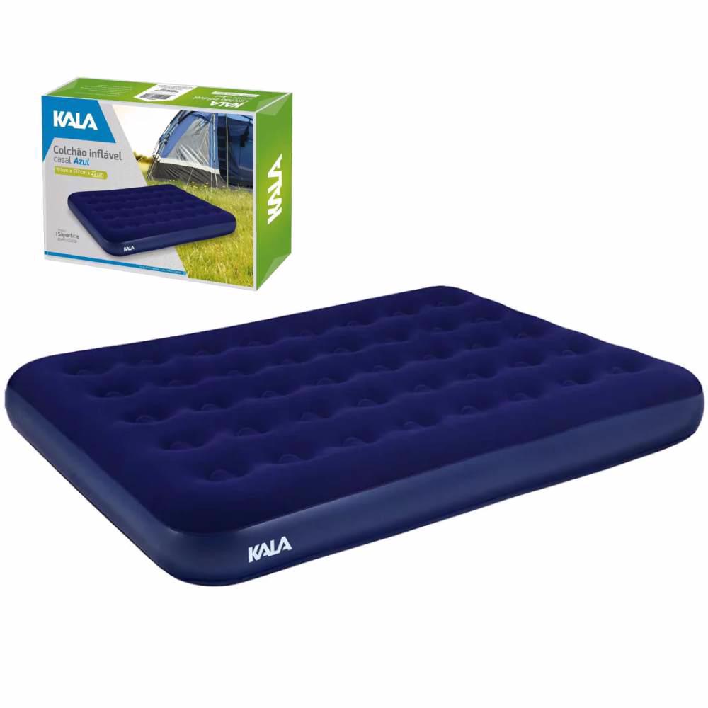 Colchão de Casal Inflável Azul KALA 279455 em Oferta na Shopee