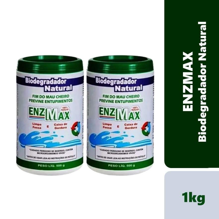 Enzmax Enzimas Limpa Fossa Séptica E Caixa De Gordura 1kg