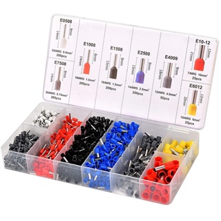 Kit Terminais Tubulares Ilhós 1200 peças Isolados + Caixa em Oferta na Shopee